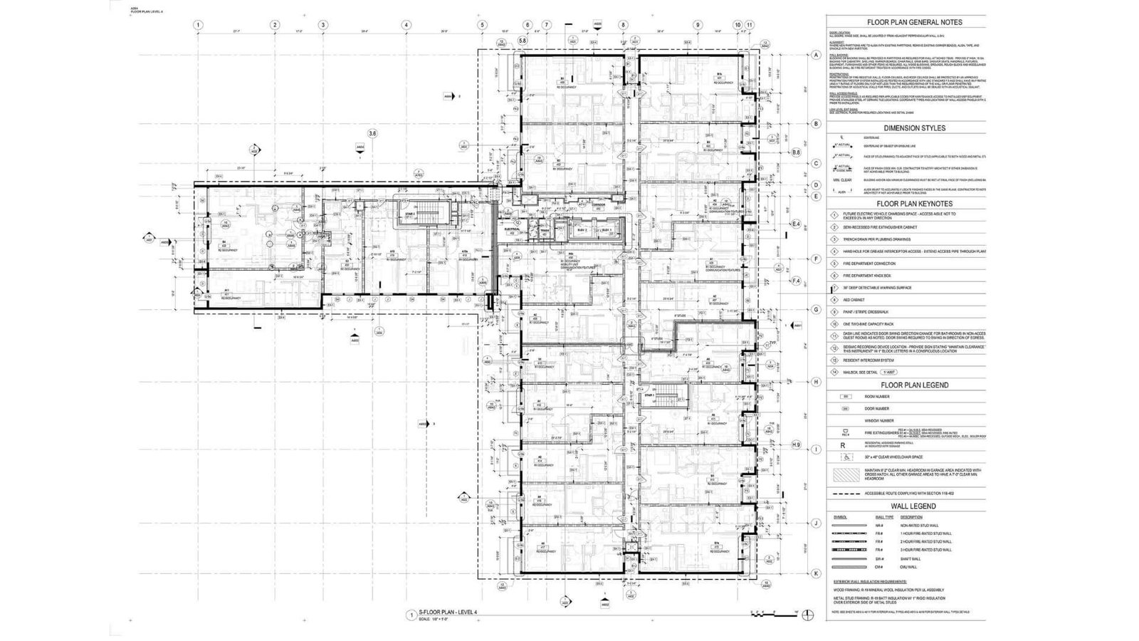 Multi-family floor plan, work sample